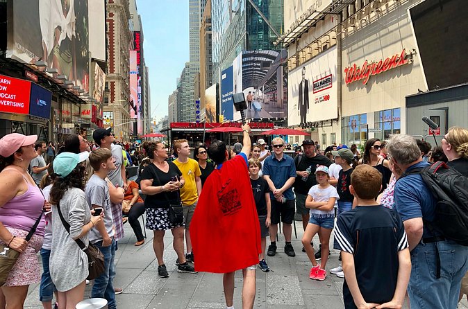 2.5 Hour Private Super Tour of NYC: Heroes! Comics! More! - Stop 2: Times Square and the Power of Real-World Scale