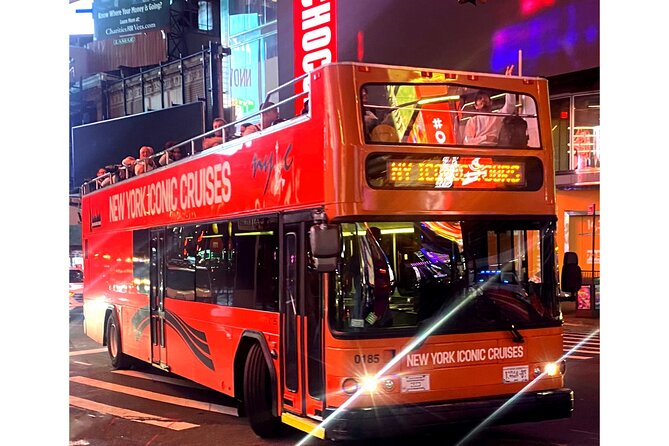 75-Minutes NYC Sightseeing Night Double Decker Bus Tour - 5 Times Square Pickup, Mobile Ticket, and Timing Pitfalls
