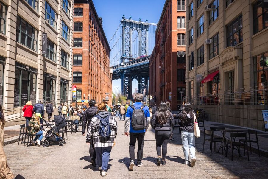 Brooklyn Food Tour: Heights, DUMBO & Bridge Views - Time Out Market tasting: a focused food-hall stop