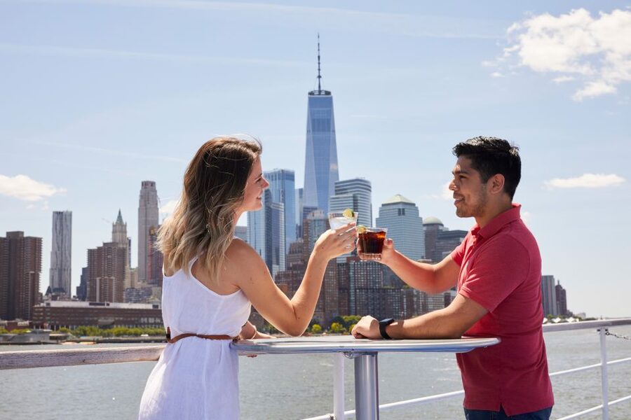 City Cruises New Jersey: NYC Buffet Lunch or Dinner Cruise - DJ Energy, Games, and When to Use the Rooftop Lounge