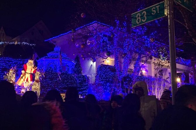Dyker Heights Christmas Lights Tour - Sliding into Brooklyn, skyline views from the right angle
