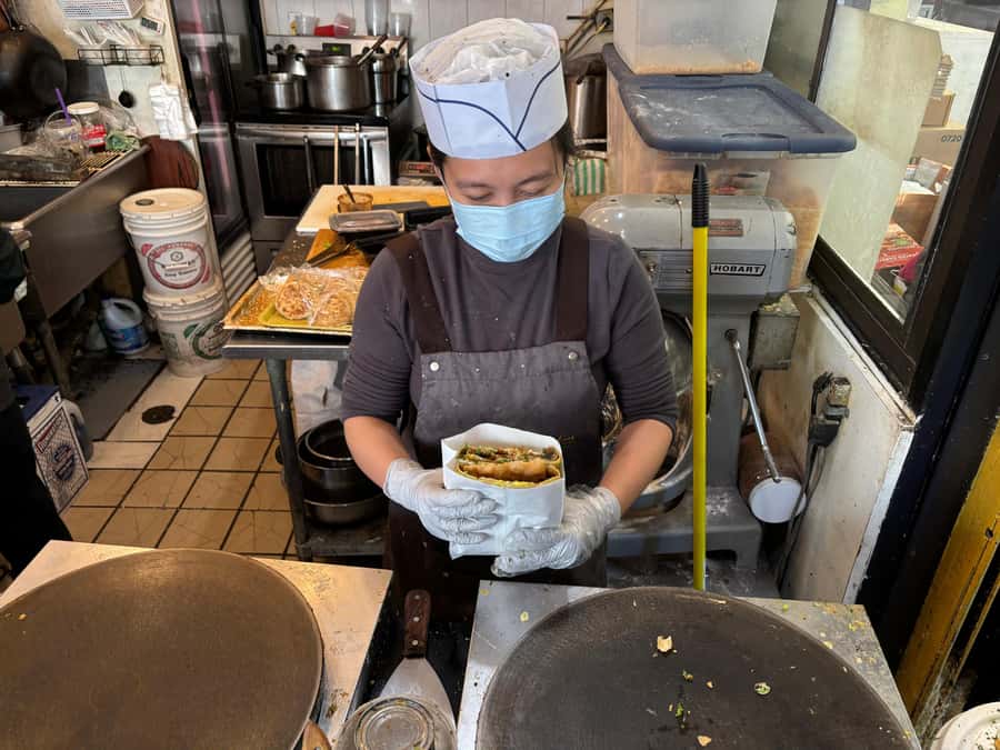 Flavors of Flushing: Exploring New York's Biggest Chinatown - Stop 1: Jianbingguozi, the fried pancake that teaches you the texture game