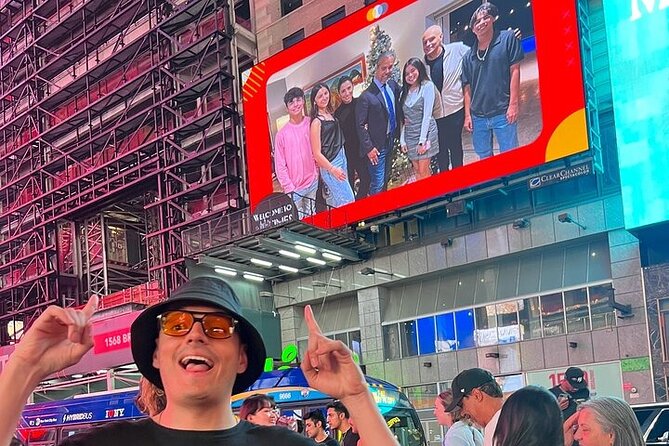 Get Your 15 Seconds of Fame on a Times Square Billboard in NYC! - Where it happens: 1560 Broadway, above Pele, by TKTS