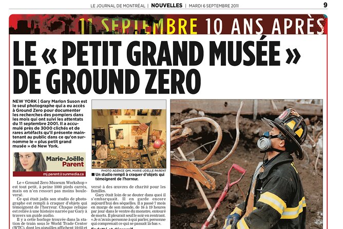 Ground Zero Museum Workshop Tour - Price and value: what $34.50 really buys you