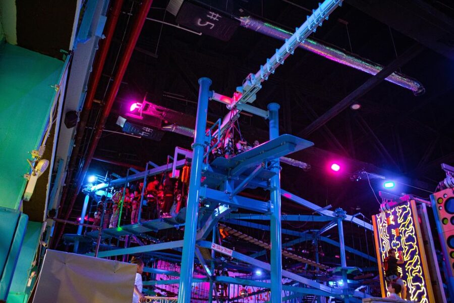 New York: Area 53 NYC Adventure Park Experience - Indoor zip lining in neon, what the flight feels like and how to prep