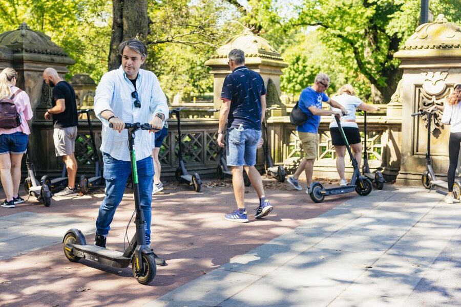 New York City: Central Park Electric Scooter Tour - Strawberry Fields: meaning, motion, and another timed break