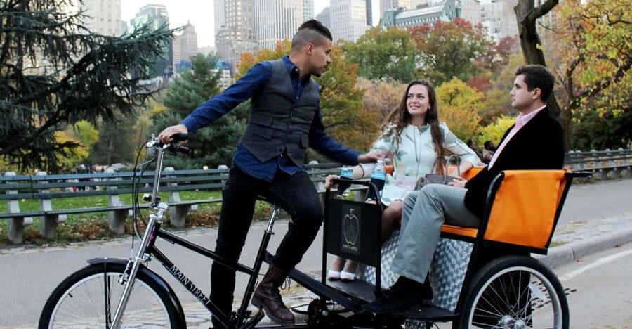 New York City: Central Park Tour by Pedicab - What the pedicab ride feels like, from canopies to 360-degree views
