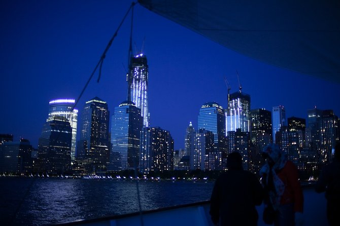 New York City Lights Cruise aboard Clipper City - The route basics: Liberty, Ellis, Governors Island, then the suspension bridge
