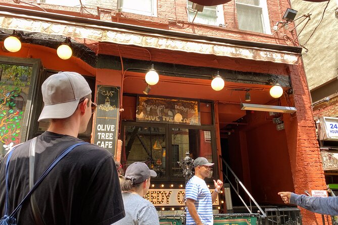 New York City's Best Pizza tour - Stop 2 at 7 Carmine St: Five Pies and Celebrity Photo Wall Energy