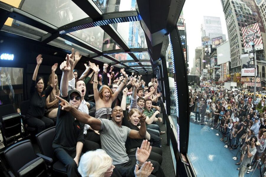 New York City: The Ride Interactive Bus Tour - Seats, Comfort, and the No-Restroom Reality