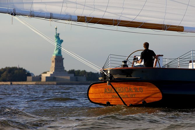 New York Day Sail to the Statue of Liberty on Schooner America - The cruise along the New Jersey and Manhattan coastline