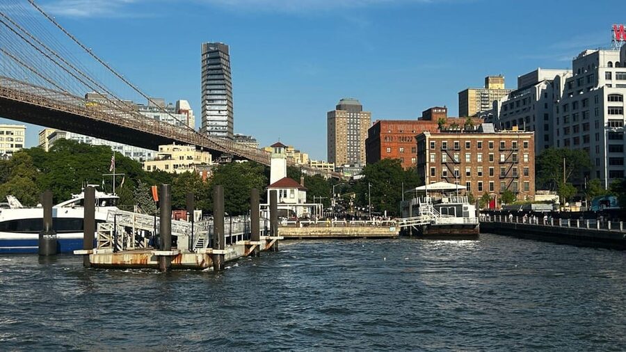 NYC: Brooklyn Bridge and DUMBO Tour with East River Ferry - Empire Stores and the waterfront rhythm toward Fulton Ferry Landing