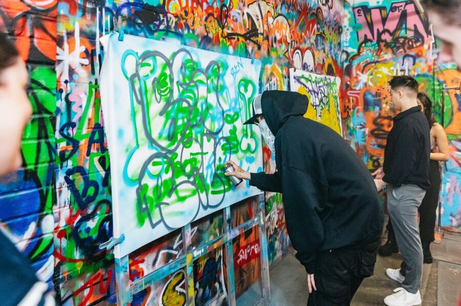 NYC: Brooklyn Graffiti Workshop with Local Artist - What to watch for: drying time and how to plan your canvas souvenir