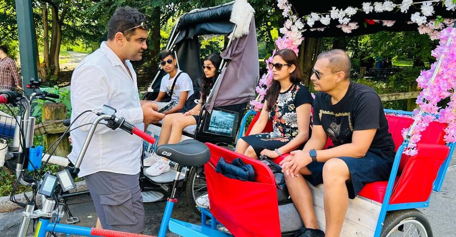 NYC: Central Park Guided Pedicab Tour - The Mall and Literary Walk: where Central Park flexes its design