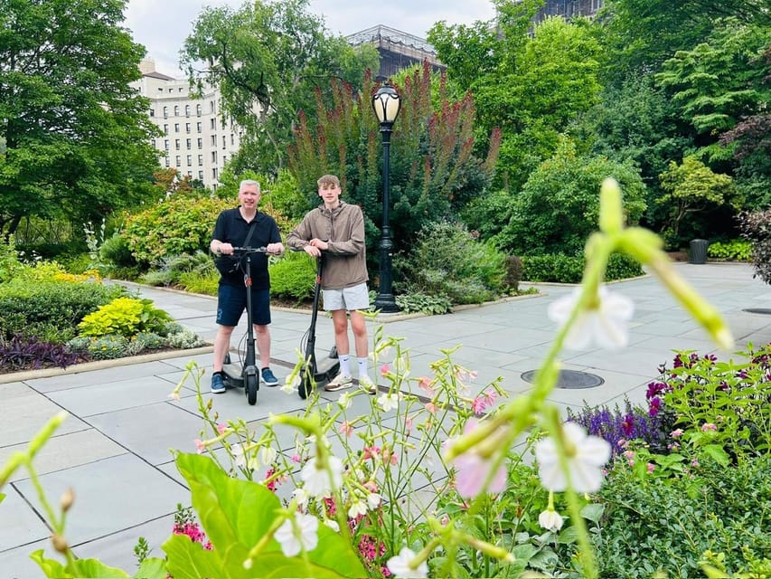 NYC: Central Park Private Guided Electric Scooter Tour - The Mall, Literary Walk, Cherry Hill, and Bow Bridge for iconic Central Park photos