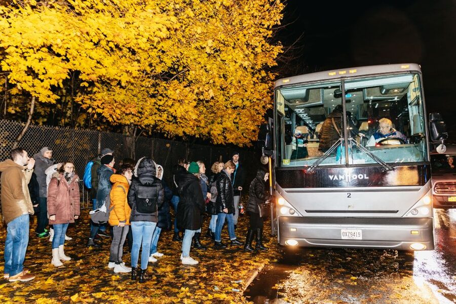 NYC: Dyker Heights Christmas Lights & Skyline View Bus Tour - Finishing near Bryant Park’s Winter Village