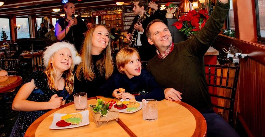 NYC: Holiday Yacht Cruise with Jazz, Cocoa & Carols - What the Boat Setup Means for Families, Groups, and Couples