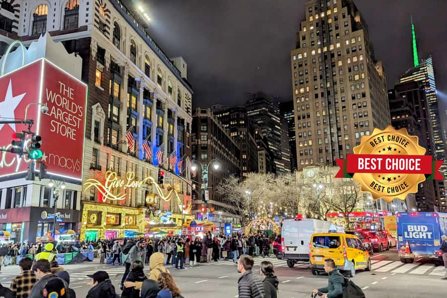 NYC: Jingle Bell Joyride Holiday Tour - Midtown Manhattan drive-by stops: built-in views without the walking tax