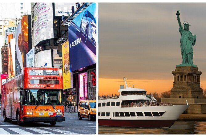 NYC Night Bus Sightseeing Tour with Free Statue of Liberty Cruise - SoHo and Chinatown cues, plus bridge views that matter