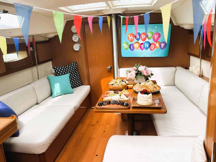 NYC: Private Champagne Sail to the Statue of Liberty - The Boat You Have to Yourself: Deck, Sun Pad, Cabin Lounge