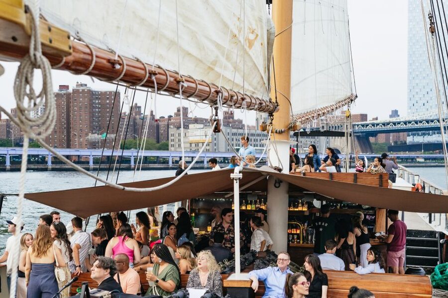 NYC: Sunset Jazz Sail aboard the 'Clipper City' - Live jazz on the harbor: the vibe, the volume, and the pacing