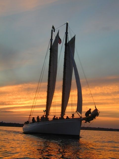 NYC: Sunset Sail Aboard Schooner Adirondack - A close-up Statue of Liberty sunset: what makes this sail special