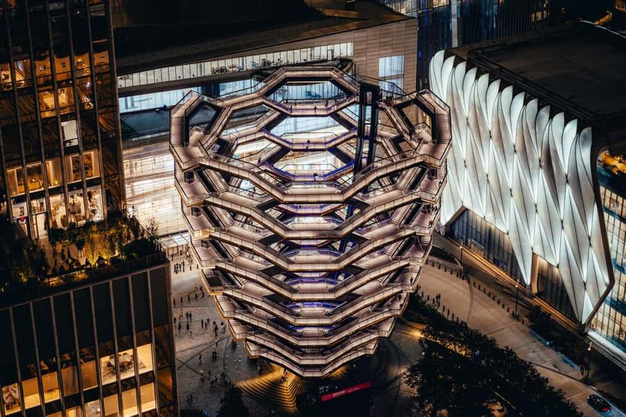NYC: Vessel at Hudson Yards Admission Ticket - The copper steps and the Instagram-worthy jungle-gym geometry