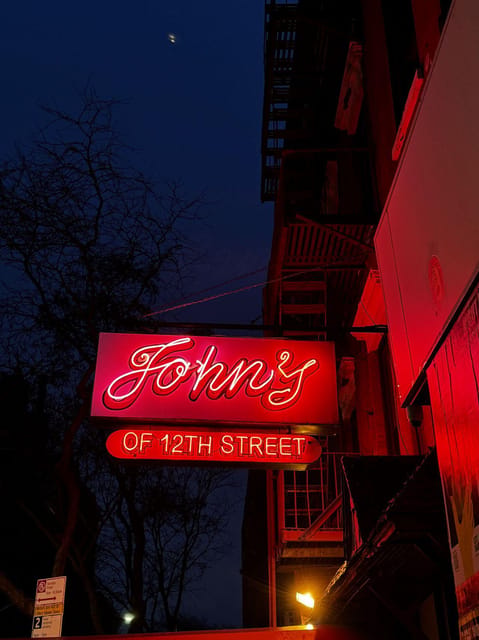 True Crime New York: NYPD-Guided Mafia Walking Tour w/ Food - John’s of 12th Street, first, then the case begins